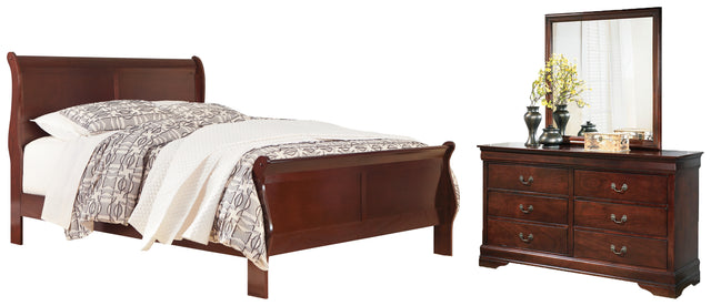 Furniture City Houma - Ashley Furniture - Alisdair California King Sleigh Bed, Dresser and Mirror - California King Sleigh Bed, Dresser and Mirror - B376B22