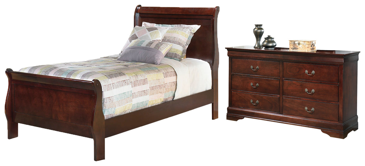 Furniture City Houma - Ashley Furniture - Alisdair Twin Sleigh Bed and Dresser - Twin Sleigh Bed and Dresser - B376B20