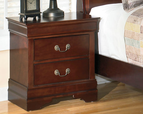 Furniture City Houma - Ashley Furniture - Alisdair Nightstand - Two Drawer Night Stand / Reddish Brown - B376-92
