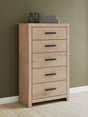 Furniture City Houma - Ashley Furniture - Sanginlane Chest of Drawers - Five Drawer Chest / Tan - B3787-46