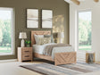 Furniture City Houma - Ashley Furniture - Sanginlane Twin Panel Bed - Twin Panel Bed / Tan - B3787B2