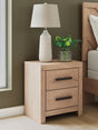 Furniture City Houma - Ashley Furniture - Sanginlane Bedroom - Two Drawer Night Stand / Tan - B3787-92