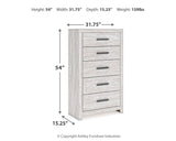 Cayboni King Panel Bed, Dresser, Mirror, Chest and Nightstand