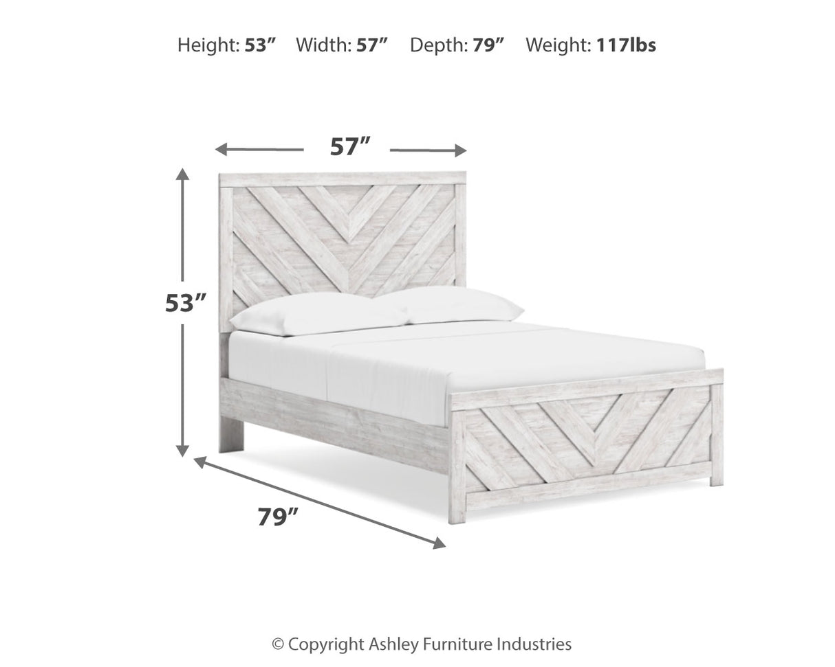 Cayboni Full Panel Bed, Dresser and Nightstand