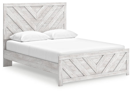 Furniture City Houma - Ashley Furniture - Cayboni Bedroom - Twin Panel Bed / Whitewash - B3788B6