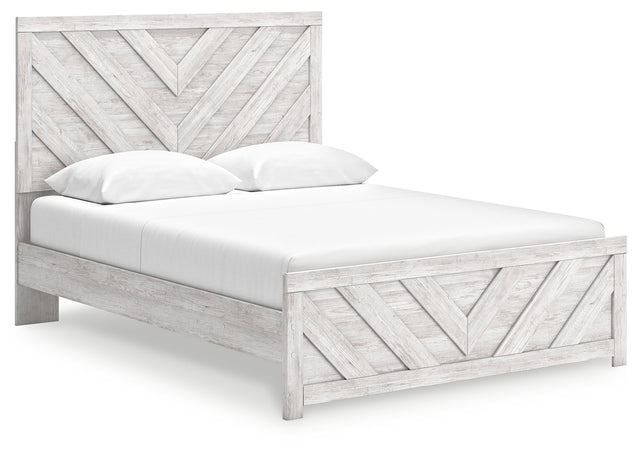 Furniture City Houma - Ashley Furniture - Cayboni Bedroom - Twin Panel Bed / Whitewash - B3788B6