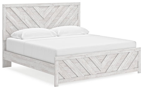 Furniture City Houma - Ashley Furniture - Cayboni King Panel Bed - King Panel Bed / Whitewash - B3788B7