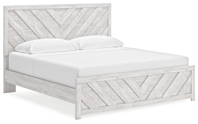 Furniture City Houma - Ashley Furniture - Cayboni King Panel Bed - King Panel Bed / Whitewash - B3788B7