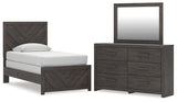 Furniture City Houma - Ashley Furniture - Prendonea Twin Panel Bed, Dresser and Mirror - Twin Panel Bed, Dresser and Mirror - B3789B5