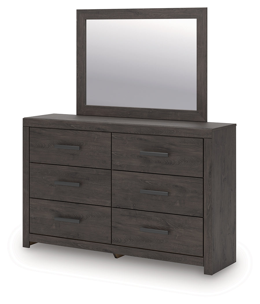 Prendonea Twin Panel Bed, Dresser and Mirror