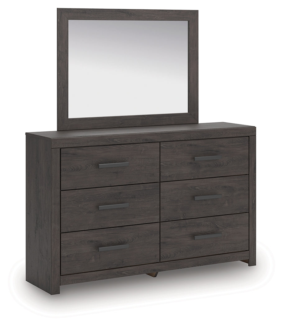 Prendonea Twin Panel Bed, Dresser and Mirror