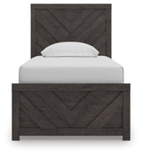 Prendonea Twin Panel Bed, Dresser and Mirror