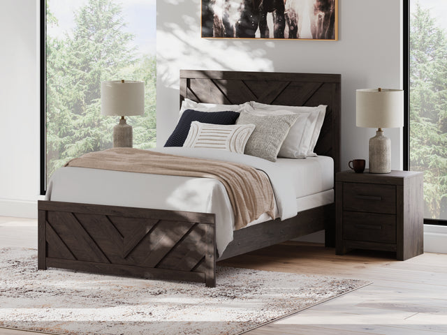 Furniture City Houma - Ashley Furniture - Prendonea Full Panel Bed - Full Panel Bed / Charcoal - B3789B3