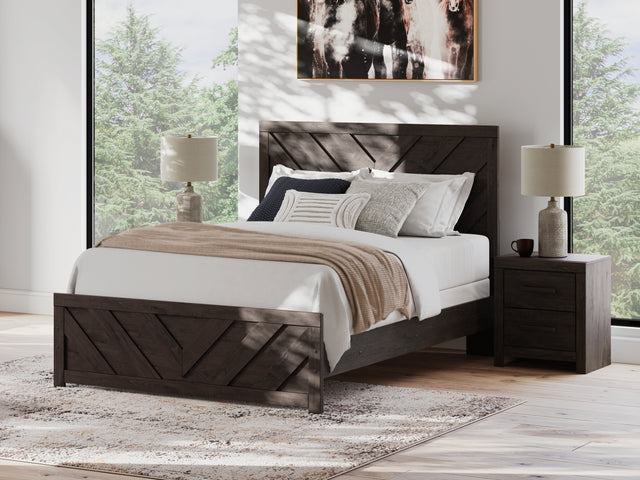 Furniture City Houma - Ashley Furniture - Prendonea Bedroom - Twin Panel Bed / Charcoal - B3789B2