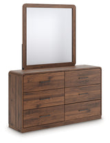 Furniture City Houma - Ashley Furniture - Fortlorn Dresser and Mirror - Dresser and Mirror / Walnut Brown - PCB386B1
