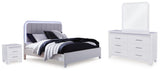 Jarlee Queen Panel Bed, Dresser, Mirror and Nightstand