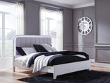 Furniture City Houma - Ashley Furniture - Jarlee Bedroom - California King Upholstered Panel Bed / White - PCB392B5