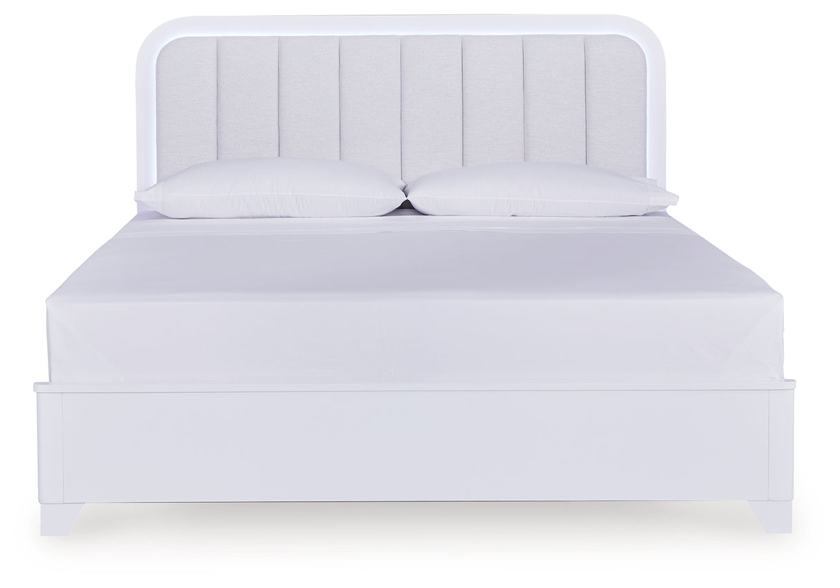 Jarlee King Upholstered Panel Bed