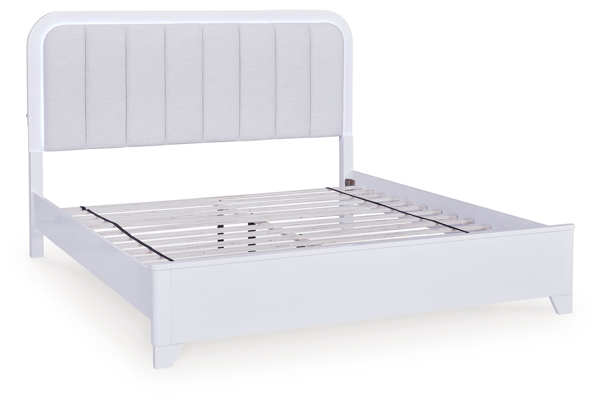 Jarlee King Upholstered Panel Bed