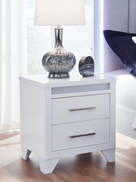 Furniture City Houma - Ashley Furniture - Jarlee Bedroom - Two Drawer Night Stand / White - PCB392-92