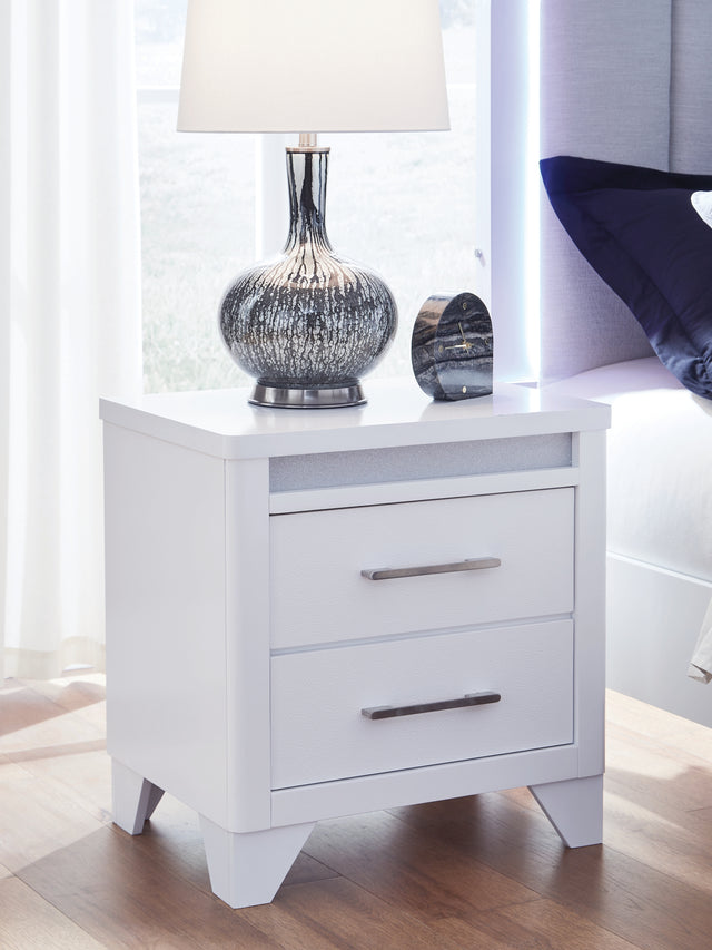 Furniture City Houma - Ashley Furniture - Jarlee Bedroom - Two Drawer Night Stand / White - PCB392-92