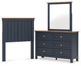 Furniture City Houma - Ashley Furniture - Landocken Twin Panel Headboard, Dresser and Mirror - Twin Panel Headboard, Dresser and Mirror - B414B13