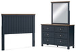 Furniture City Houma - Ashley Furniture - Landocken Full Panel Headboard, Dresser and Mirror - Full Panel Headboard, Dresser and Mirror - B414B14