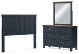 Furniture City Houma - Ashley Furniture - Landocken Full Panel Headboard, Dresser and Mirror - Full Panel Headboard, Dresser and Mirror - B414B14