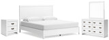 Binterglen King Panel Bed, Dresser, Mirror and Nightstand