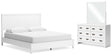 Furniture City Houma - Ashley Furniture - Binterglen California King Panel Bed, Dresser and Mirror - California King Panel Bed, Dresser and Mirror - B427B13