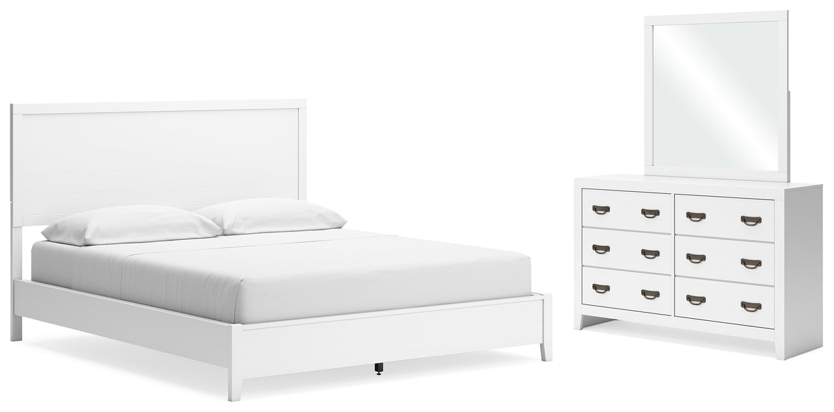 Furniture City Houma - Ashley Furniture - Binterglen California King Panel Bed, Dresser and Mirror - California King Panel Bed, Dresser and Mirror - B427B13