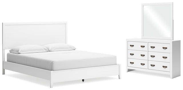 Furniture City Houma - Ashley Furniture - Binterglen California King Panel Bed, Dresser and Mirror - California King Panel Bed, Dresser and Mirror - B427B13