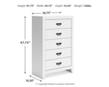 Binterglen Twin Panel Bed, Dresser, Mirror, Chest and 2 Nightstands
