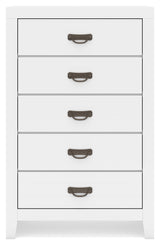 Binterglen Twin Panel Bed, Dresser, Mirror, Chest and 2 Nightstands