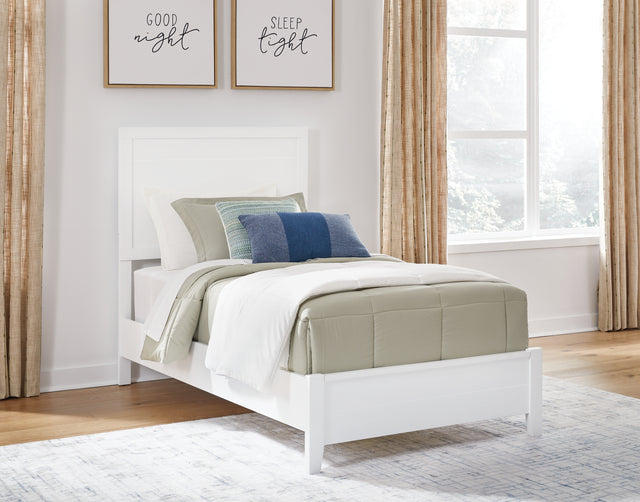 Furniture City Houma - Ashley Furniture - Binterglen Bedroom - Twin Panel Bed / White - B427B2