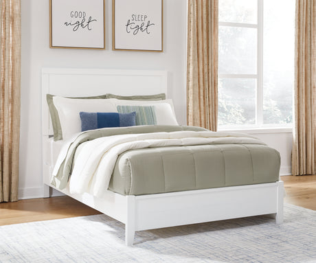 Furniture City Houma - Ashley Furniture - Binterglen Full Panel Bed - Full Panel Bed / White - B427B4