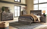 Furniture City Houma - Ashley Furniture - Wynnlow Queen Panel Bed - Queen Panel Bed, Dresser, Mirror, Chest and 2 Nightstands / Gray - B440B41