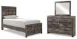 Furniture City Houma - Ashley Furniture - Wynnlow Twin Crossbuck Panel Bed, Dresser and Mirror - Twin Crossbuck Panel Bed, Dresser and Mirror - B440B20