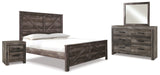 Wynnlow King Crossbuck Panel Bed