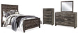 Furniture City Houma - Ashley Furniture - Wynnlow Queen Crossbuck Panel Bed, Dresser, Mirror and Chest - Queen Crossbuck Panel Bed, Dresser, Mirror and Chest - B440B37