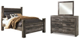 Furniture City Houma - Ashley Furniture - Wynnlow Queen Upholstered Poster Bed, Dresser and Mirror - Queen Upholstered Poster Bed, Dresser and Mirror - B440B12