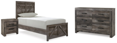 Furniture City Houma - Ashley Furniture - Wynnlow Twin Panel Bed, Dresser and Nightstand - Twin Panel Bed, Dresser and Nightstand - B440B38