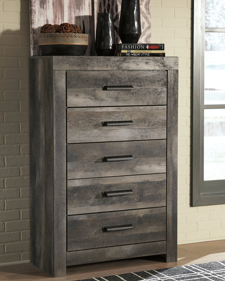Furniture City Houma - Ashley Furniture - Wynnlow Bedroom - Queen Upholstered Poster Bed / Gray - B440B7