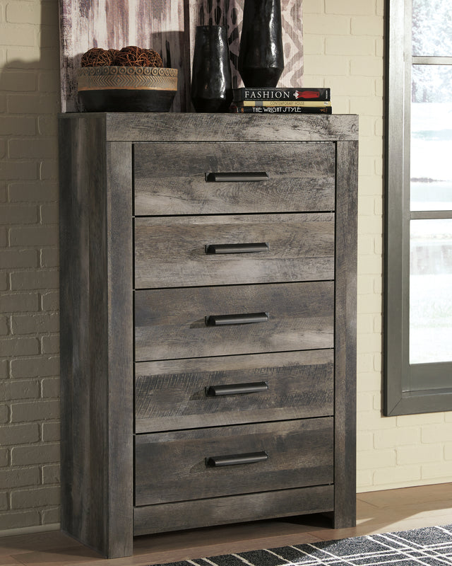 Furniture City Houma - Ashley Furniture - Wynnlow Bedroom - Queen Upholstered Poster Bed / Gray - B440B7