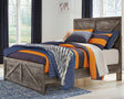 Furniture City Houma - Ashley Furniture - Wynnlow Full Crossbuck Panel Bed - Full Crossbuck Panel Bed / Gray - B440B17
