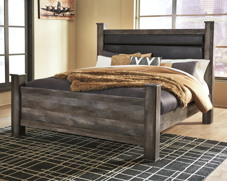 Furniture City Houma - Ashley Furniture - Wynnlow King Poster Bed - King Poster Bed / Gray - B440B6