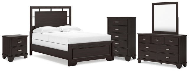 Furniture City Houma - Ashley Furniture - Covetown Full Panel Bed, Dresser, Mirror, Chest and Nightstand - Full Panel Bed, Dresser, Mirror, Chest and Nightstand - B441B13
