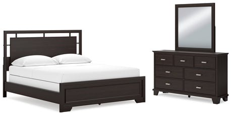 Furniture City Houma - Ashley Furniture - Covetown California King Panel Bed, Dresser and Mirror - California King Panel Bed, Dresser and Mirror - B441B11
