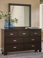Furniture City Houma - Ashley Furniture - Covetown Dresser and Mirror - Dresser and Mirror / Dark Brown - B441B1