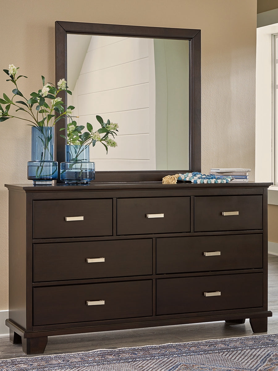 Covetown King Panel Bed, Dresser and Mirror